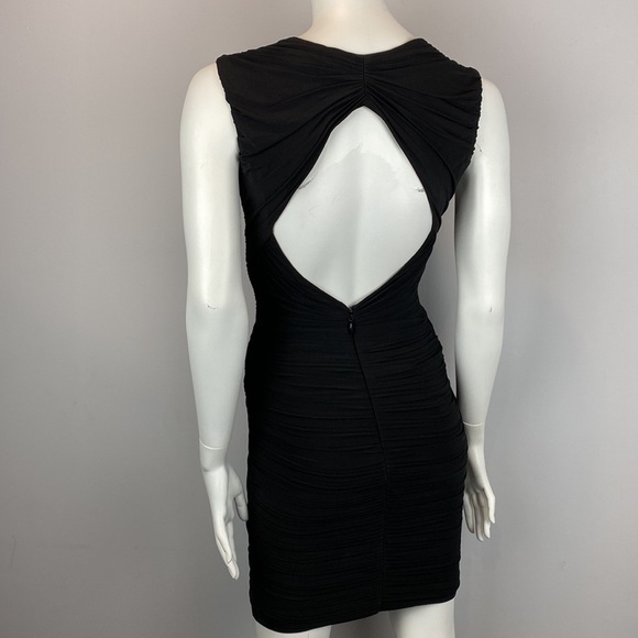 BCBGMAXAZRIA • Edesa V Neck Shirred Cocktail Dress - Picture 5 of 13